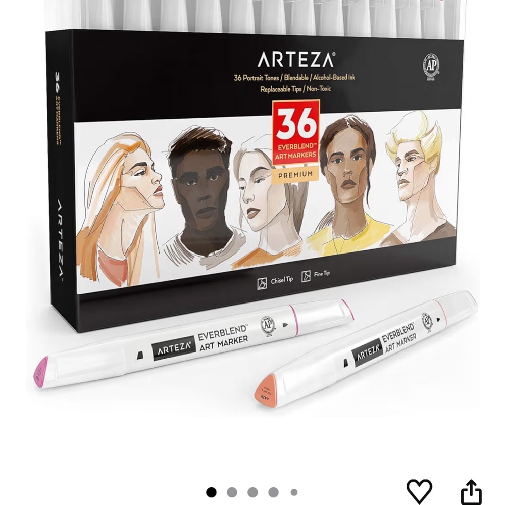 ARTEZA EverBlend Premium Art Marker Set - 36 Skin Tones